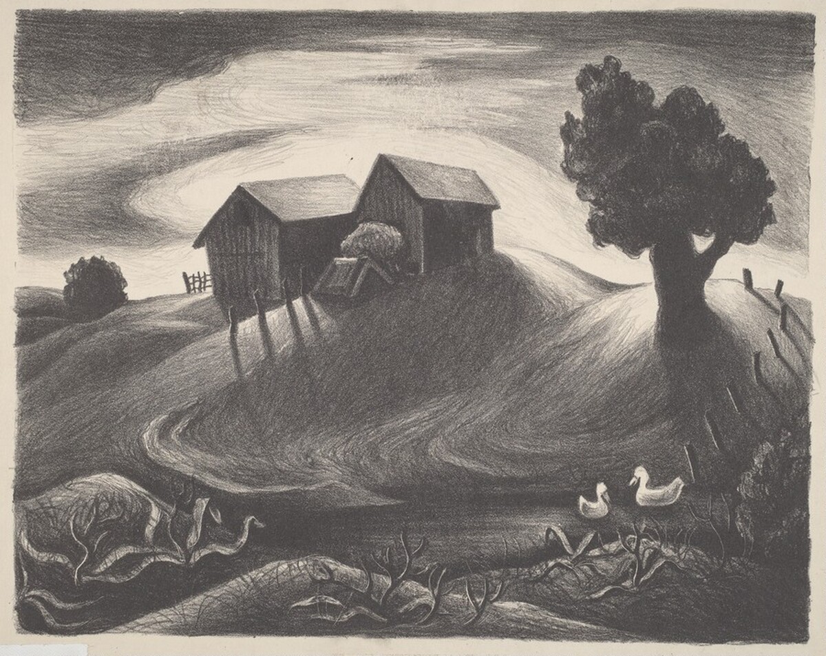 Farm Scene by Maurice Merlin