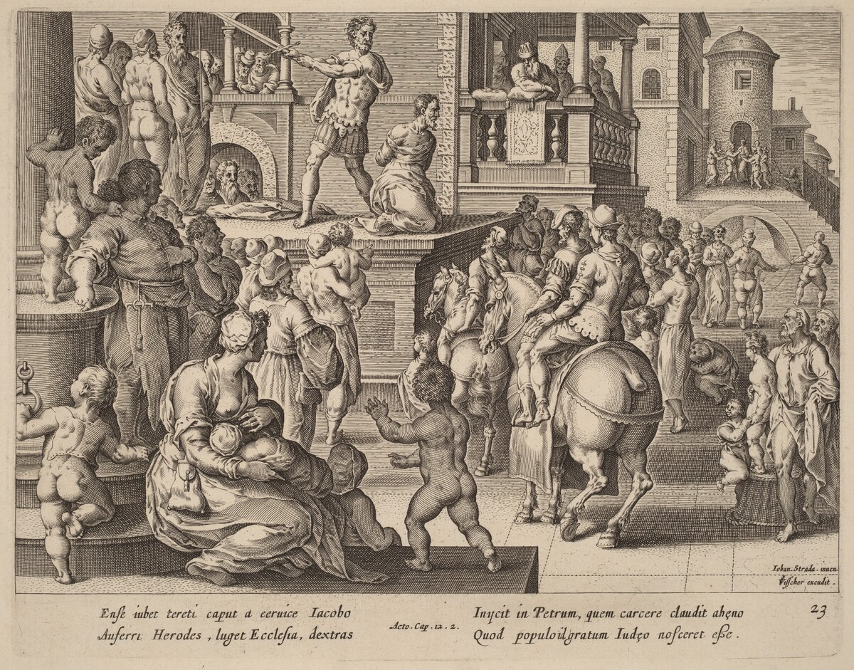 Beheading of Saint James by Philip Galle after Jan van der Straet
