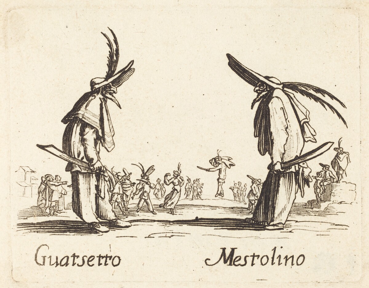 Guatsetto and Mestolino by after Jacques Callot