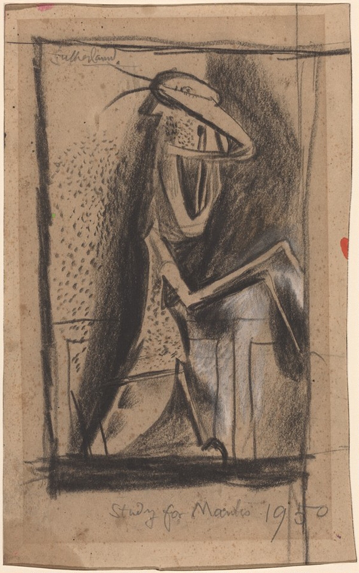 Study for "Mantis" [recto] by Graham Sutherland