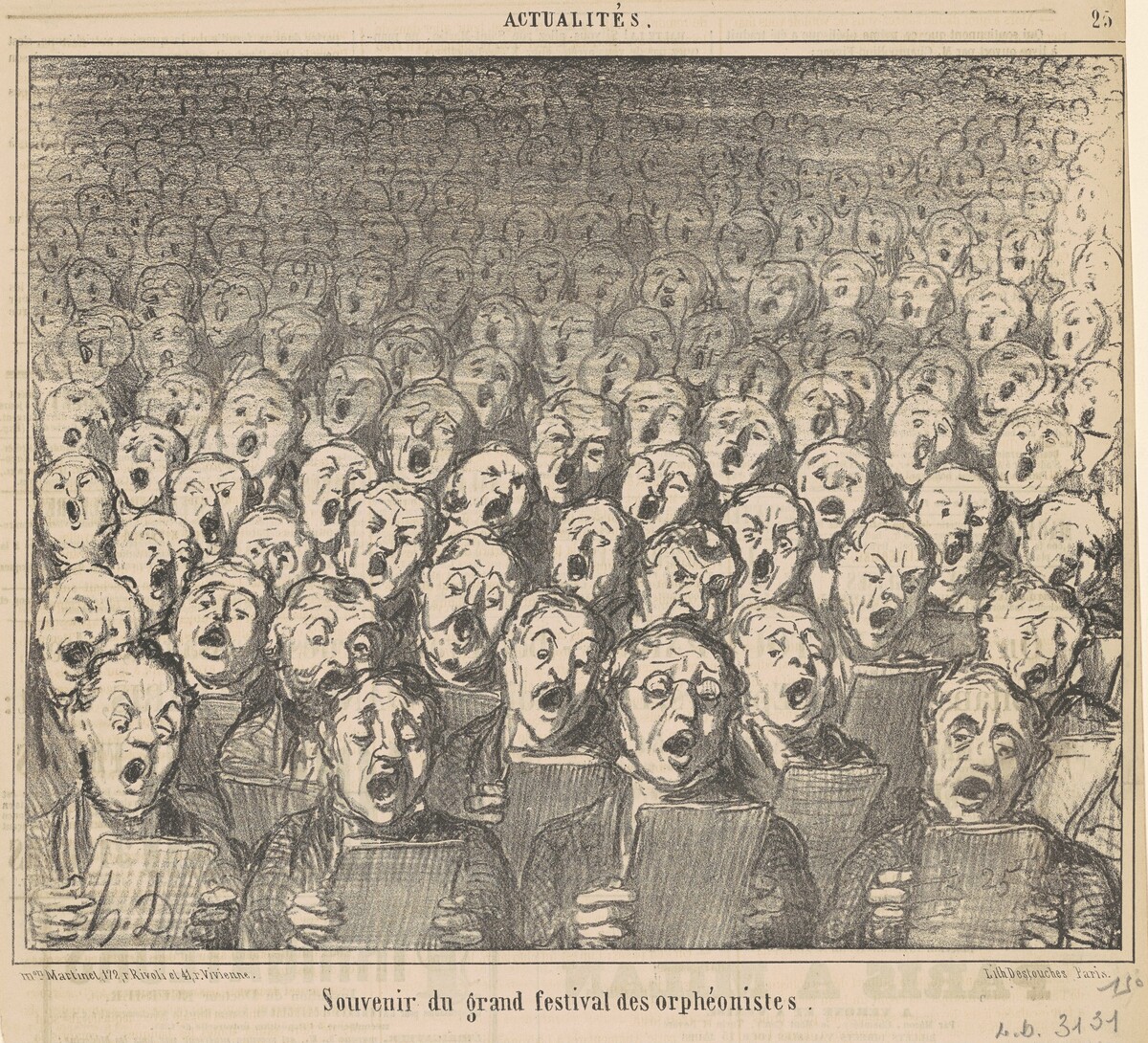 Souvenir du grand festival des orphéonistes by Honoré Daumier