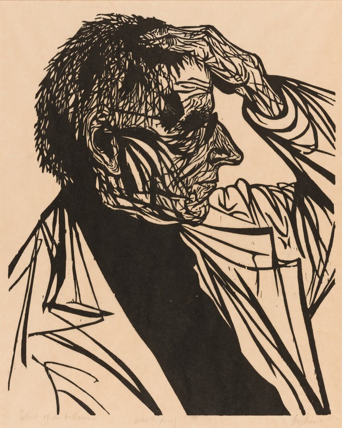Portrait of an Irishman, Sean O'Casey by Leonard Baskin