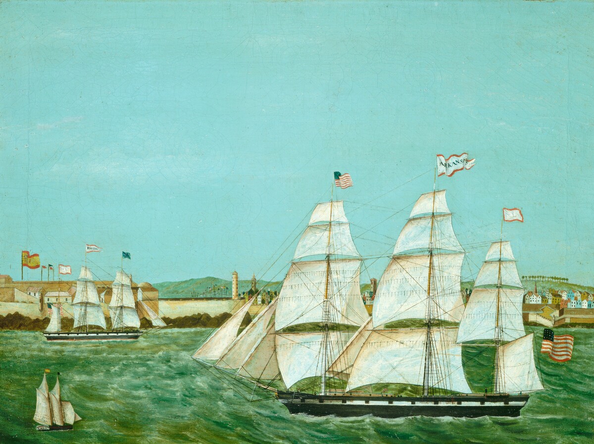 Ship "Arkansas" Leaving Havana by A. Hashagen