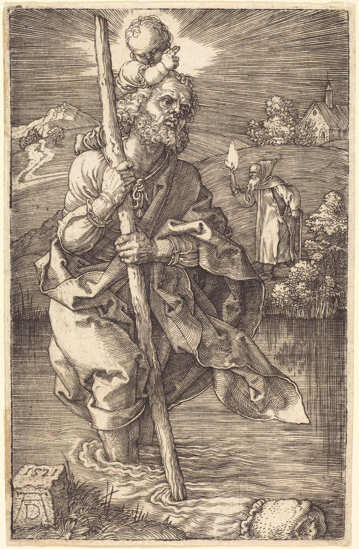 Saint Christopher Facing Right by Albrecht Dürer