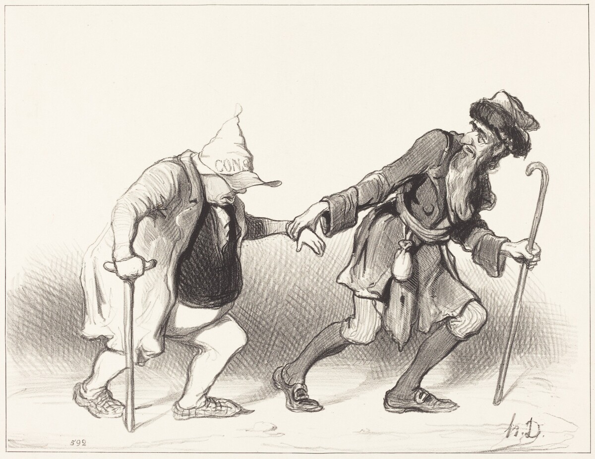 Le Constitutionnel et le Juif errant by Honoré Daumier
