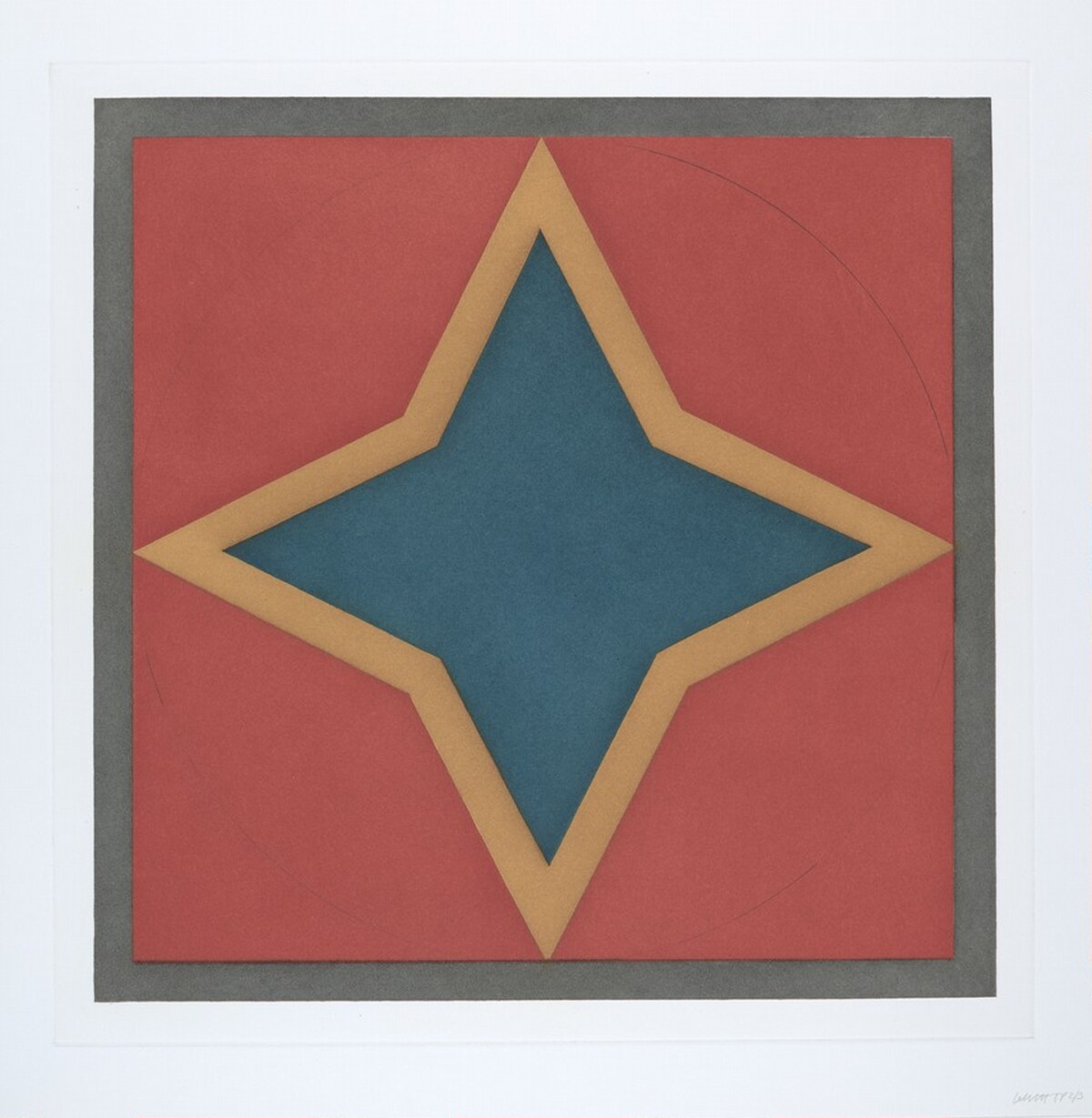 Stars-Blue Center: 4 point by Sol LeWitt