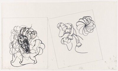 Drawing for "Surprising Novel: Chapter Three" and unidentified image