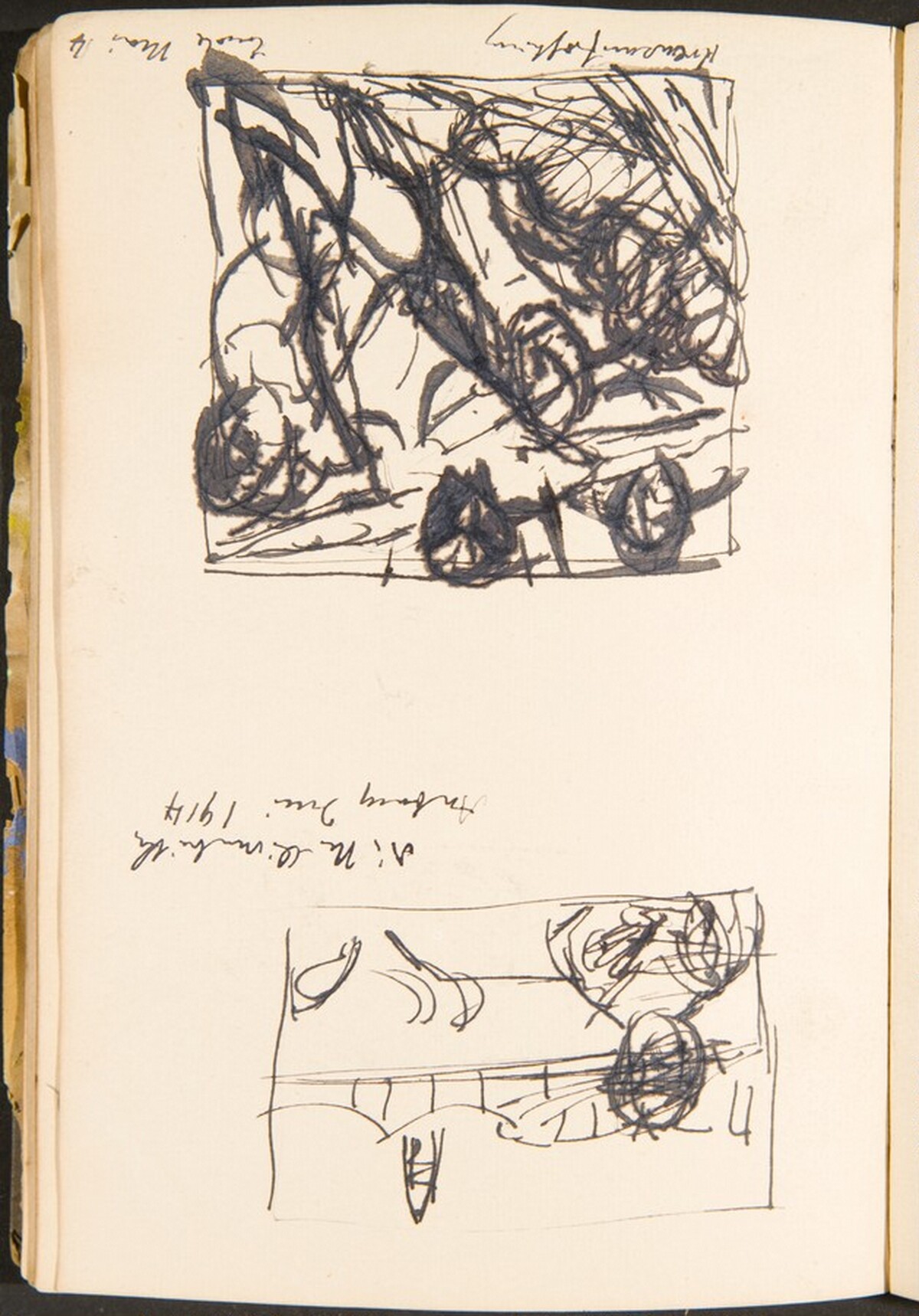 Zwei bezeichnete Skizzen (Two Sketches with Inscriptions) [p. 34] by Max Beckmann