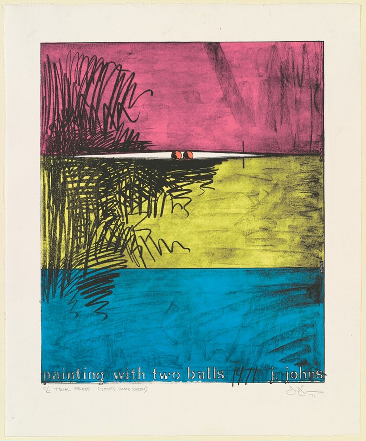Painting with Two Balls [trial proof] by Jasper Johns
