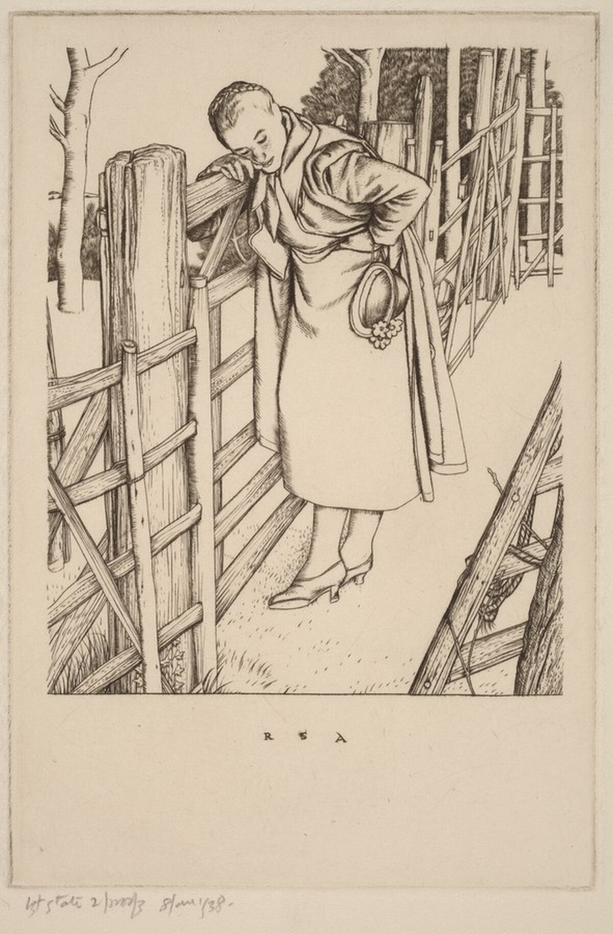 Girl by a Gate by Robert Austin