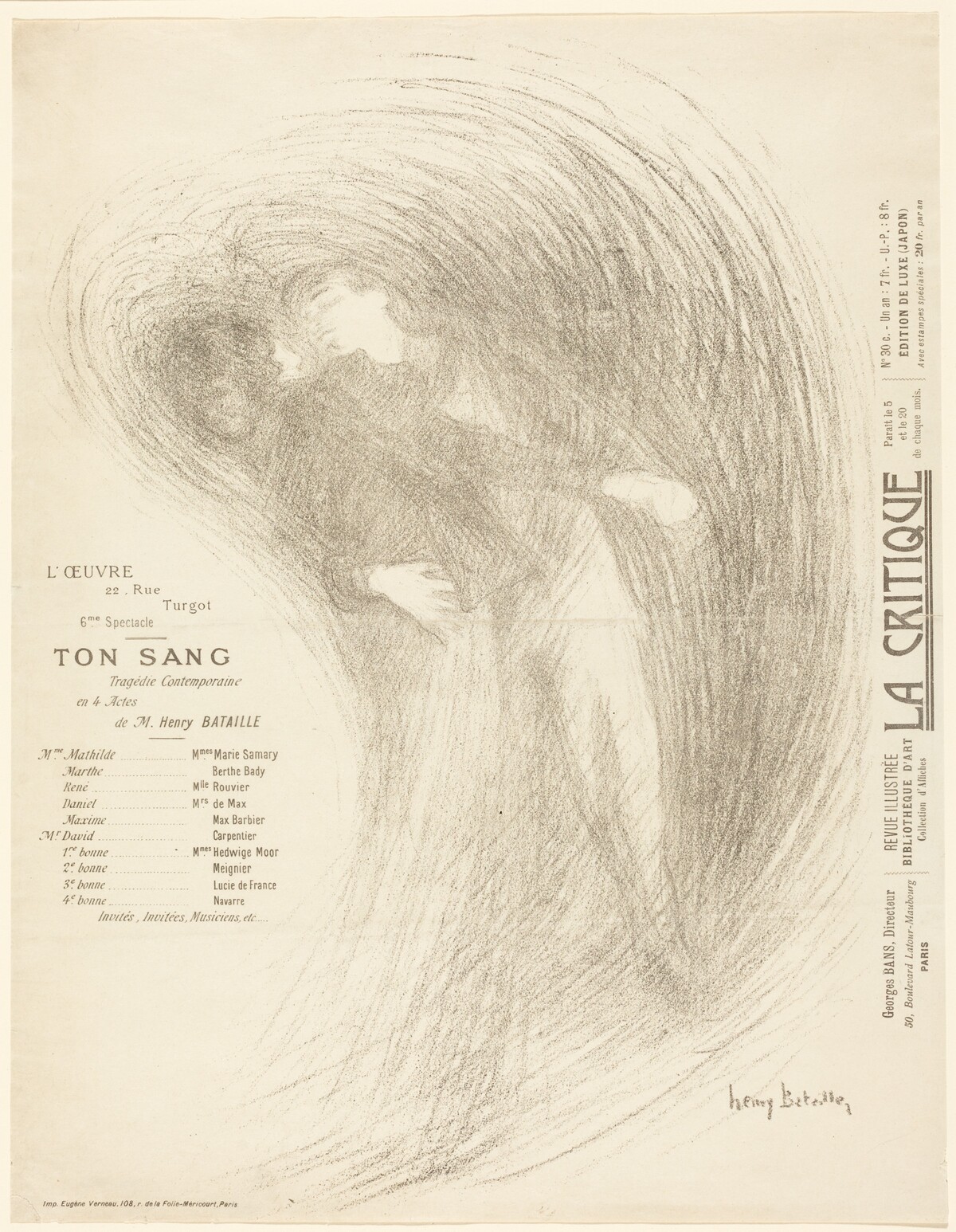 Ton Sang by Henri Bataille