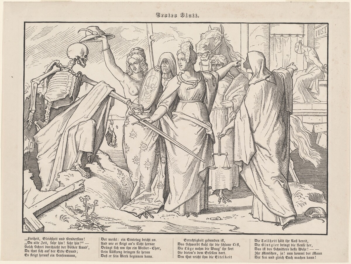 Auch ein Todtentanz I by Alfred Rethel