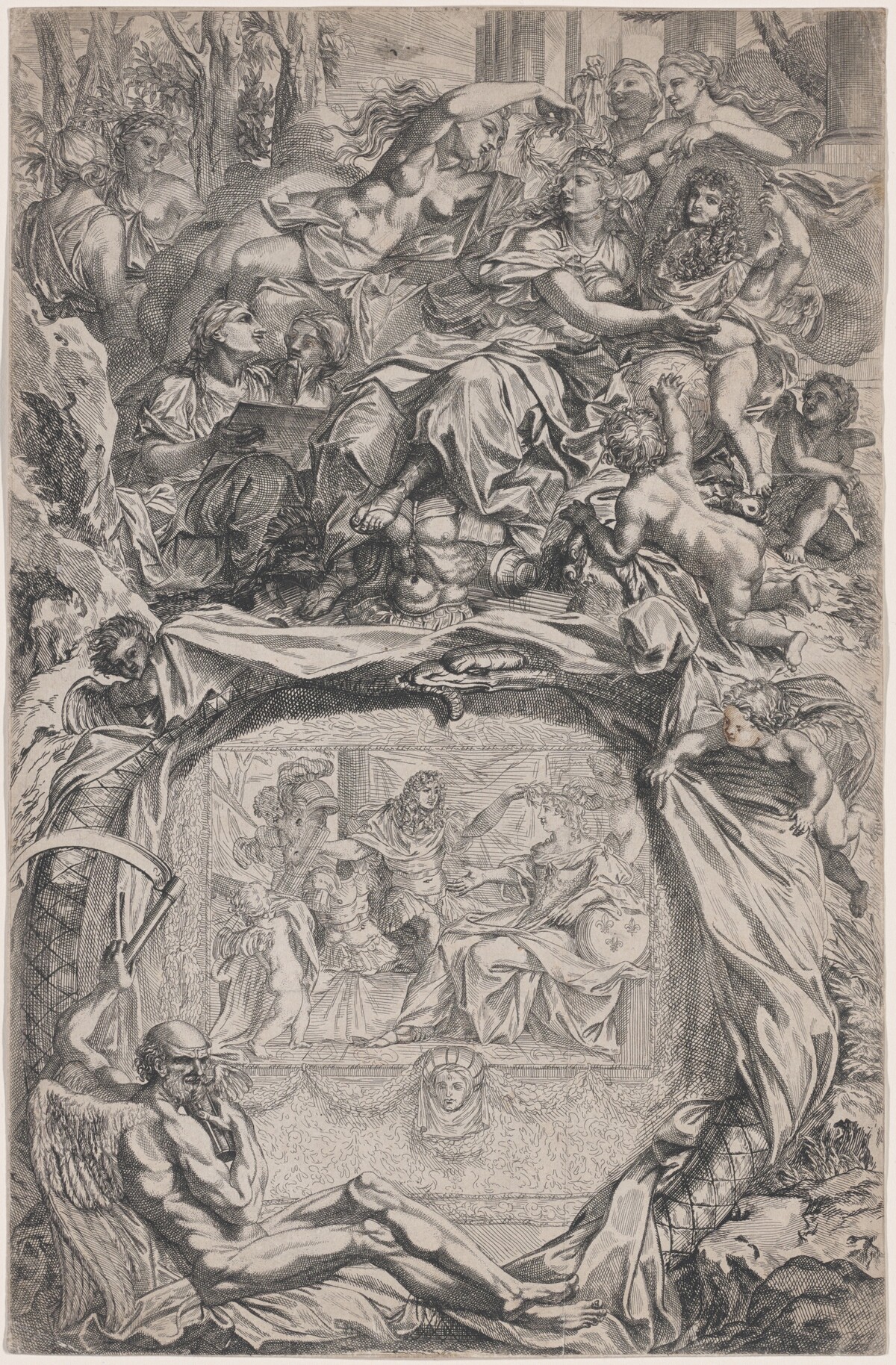 France Crowned with Victory by Louis XIV by François Verdier