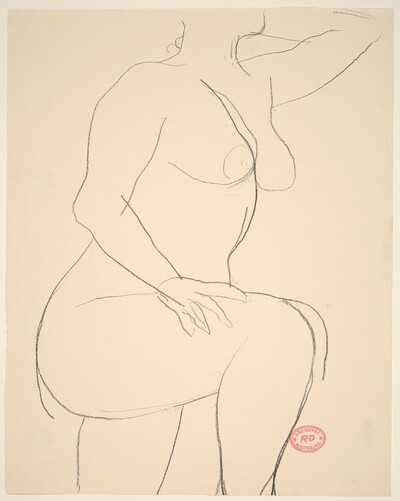 Untitled [nude with her left arm raised]