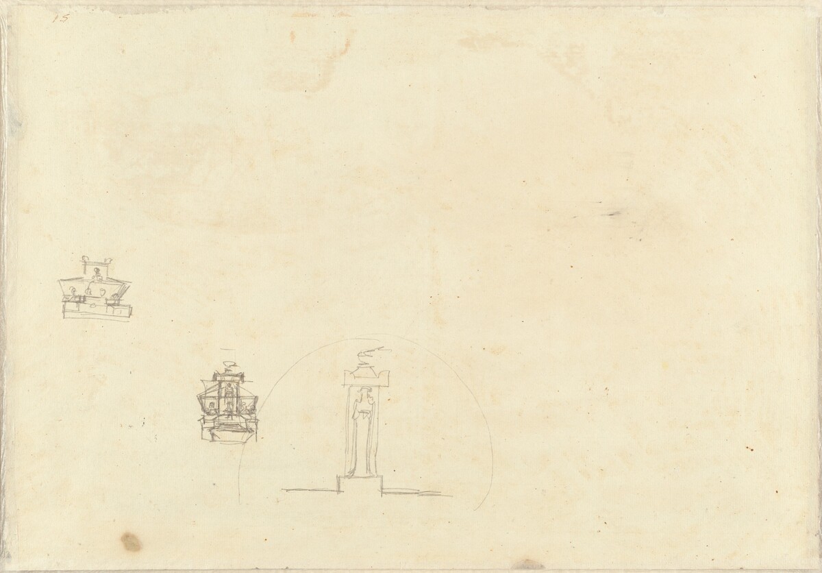Sketches of Tombs by Louis-Jean Desprez