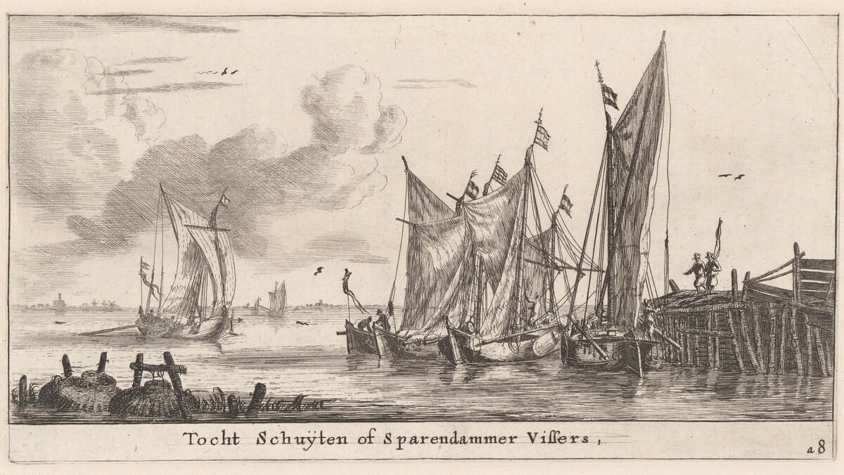 "Tocht Schuiten"or Spaarndam Fishing Boats by Reinier Nooms, called Zeeman