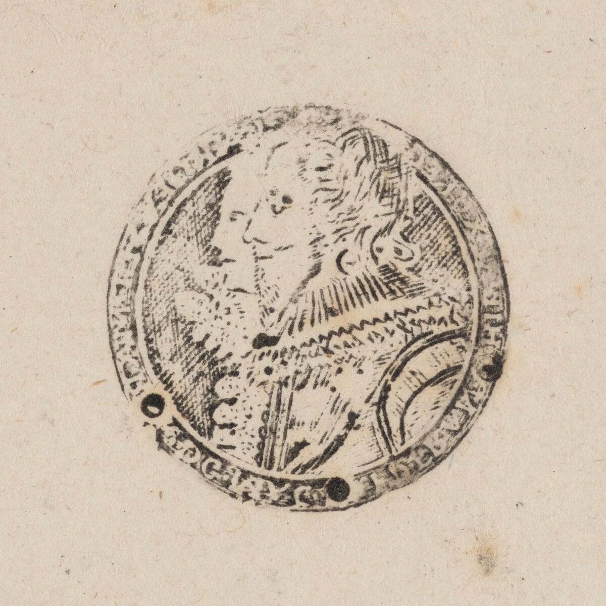 Charles I and Henrietta Maria Facing to the Left [right half] by Style of Simon de Passe