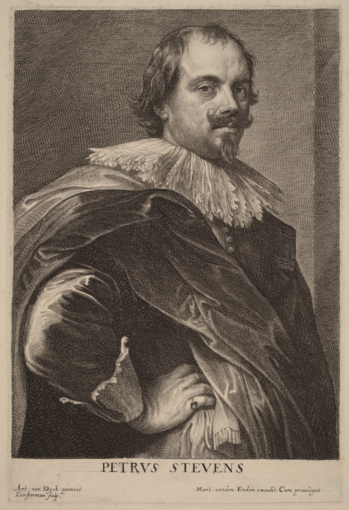 Petrus Stevens by Lucas Emil Vorsterman after Sir Anthony van Dyck