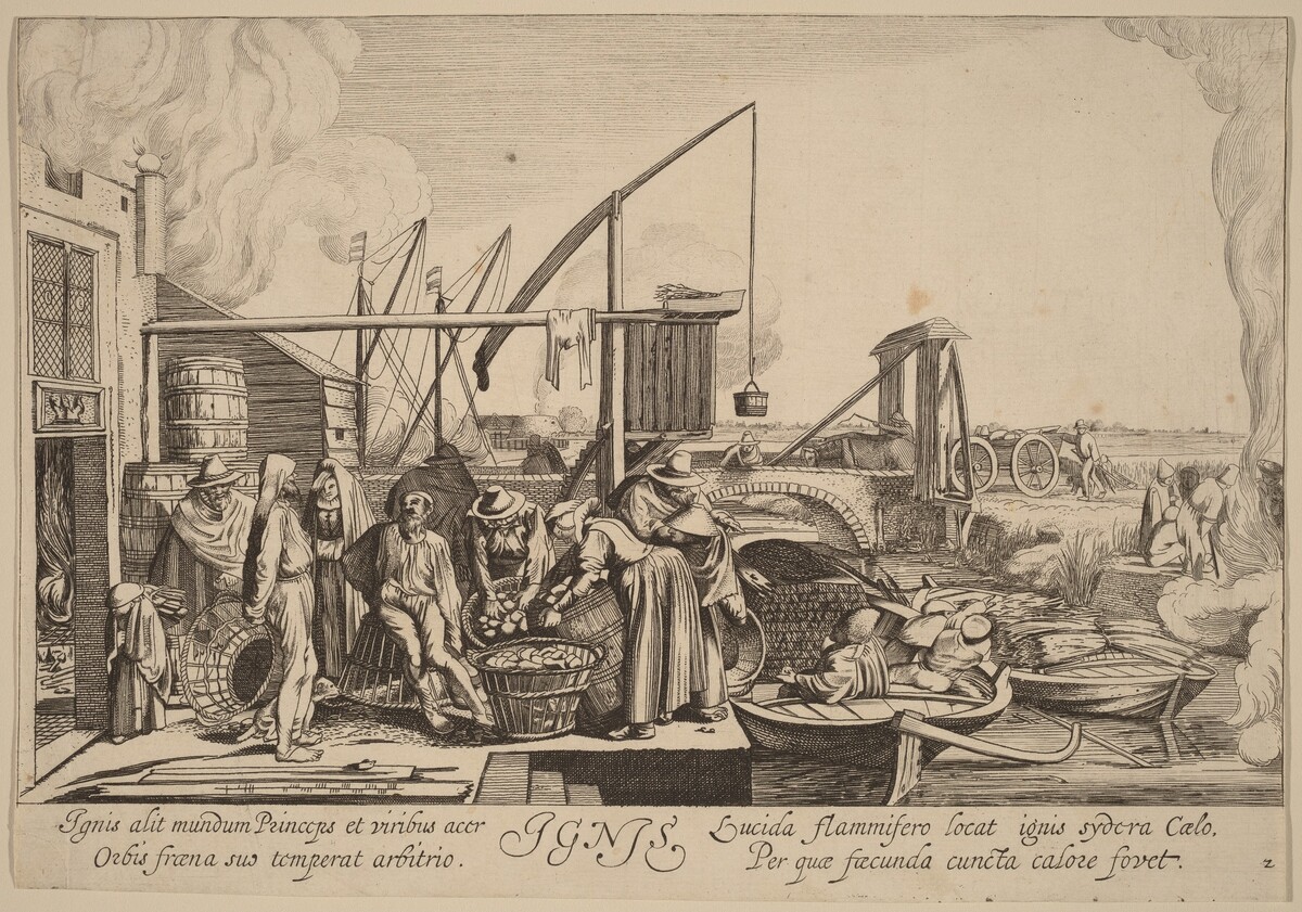 Fire by Jan van de Velde II after Willem Buytewech