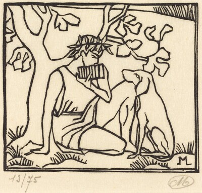 Pastoral: Shepherd Playing a Harmonica (Pastorale: Berger jouant de l'harmonica)