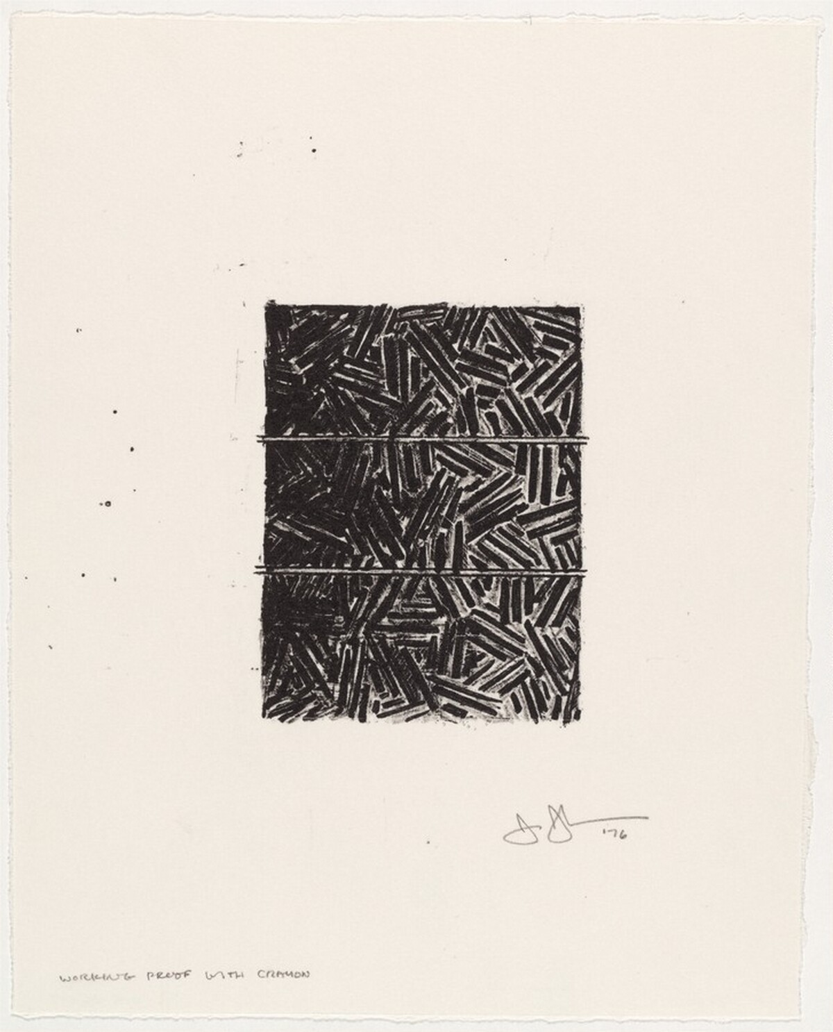 Bookplate for David Grainger Whitney [working proof] by Jasper Johns