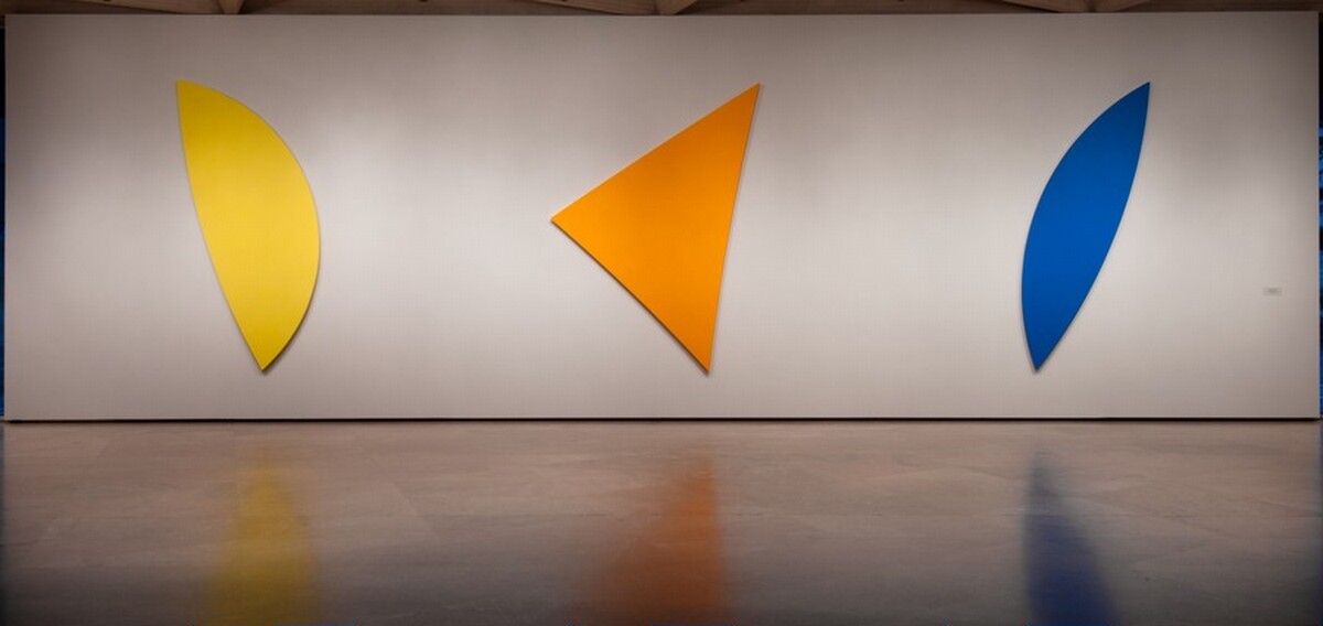Three Panels: Yellow, Orange, Blue by Ellsworth Kelly
