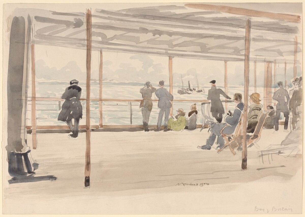 On a P. & O.; Bay of Biscay by Sir Muirhead Bone