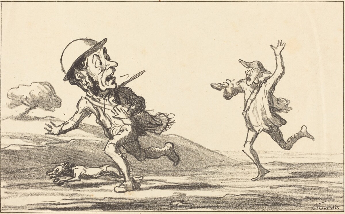 Allons bon!... il parait... chasse réservée by Honoré Daumier