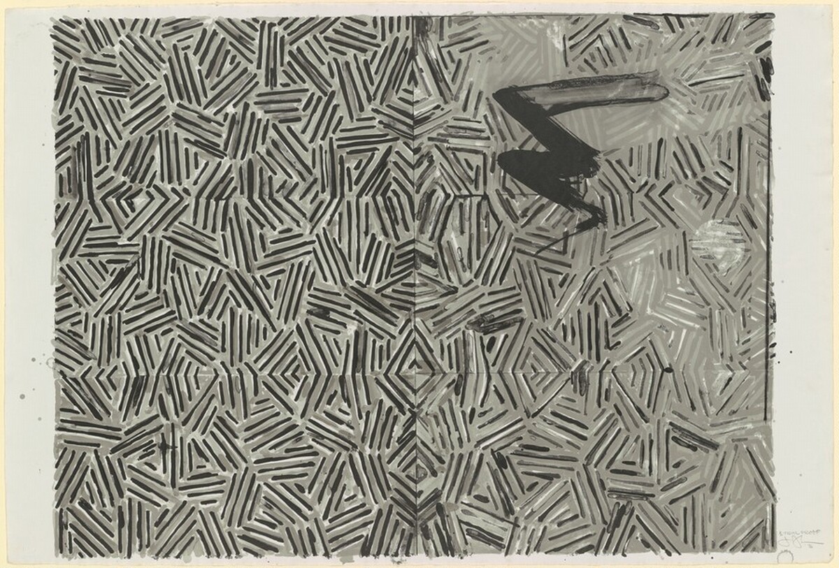 Corpse and Mirror [trial proof] by Jasper Johns