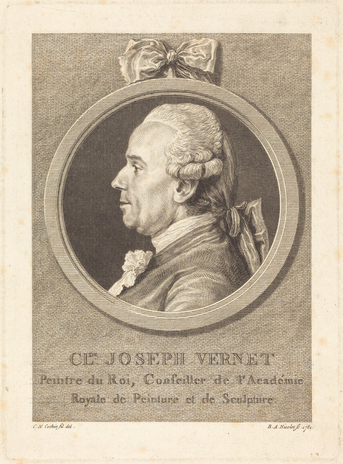 Claude Joseph Vernet by Benedict Alphonse Nicolet after Charles-Nicolas Cochin II