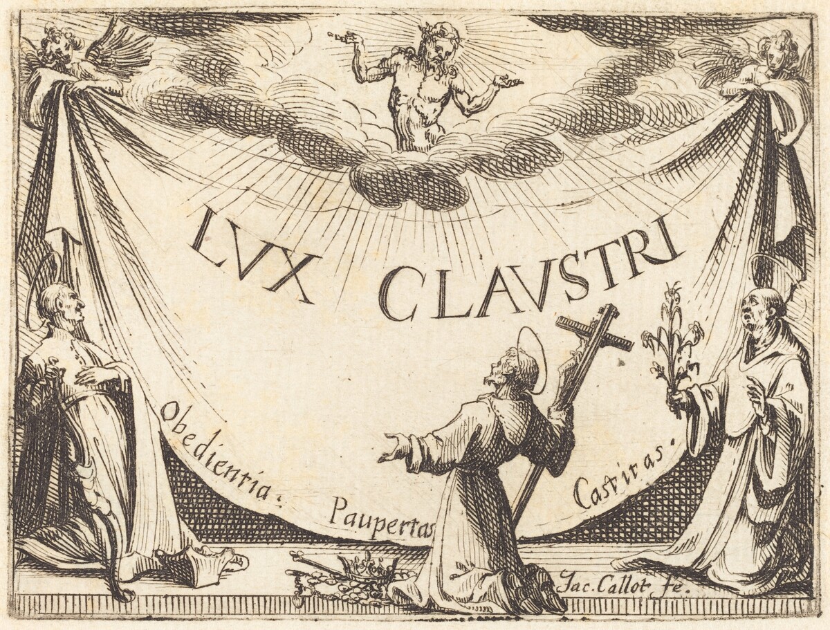 Frontispiece for "The Light of the Cloister" by Jacques Callot