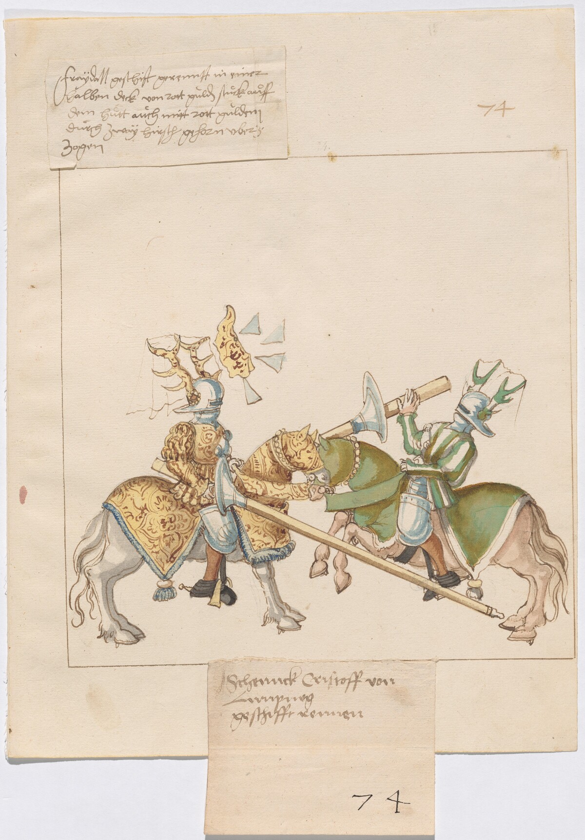 Mock Joust of War with Flying and Exploding Shields by German 16th Century