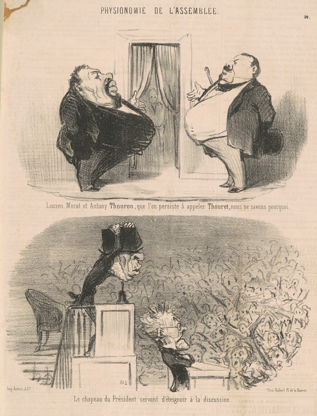 Lucien Murat et Antony Thouron ... by Honoré Daumier