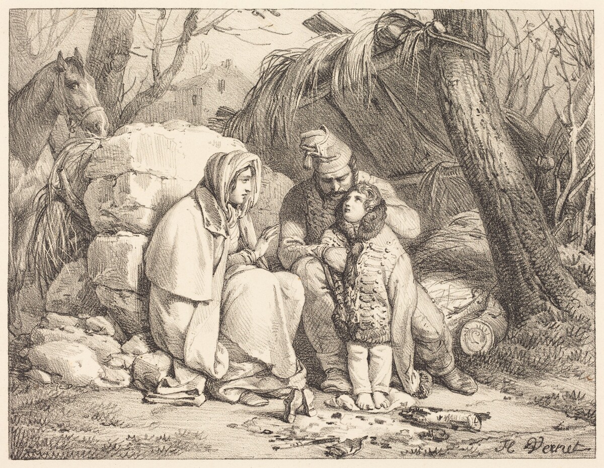 Soldier's Family Encamped by Horace Vernet