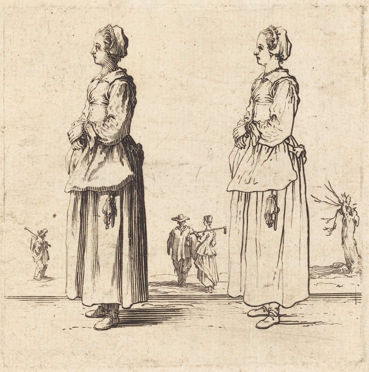 Peasant Woman, in Profile, Facing Left by Jacques Callot