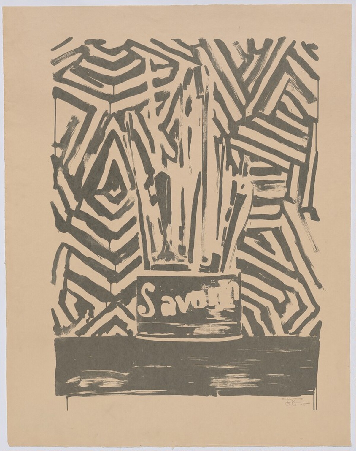 Savarin and Savarin E.M. [trial proof] by Jasper Johns