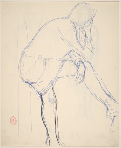 Untitled [side view of woman] [verso]