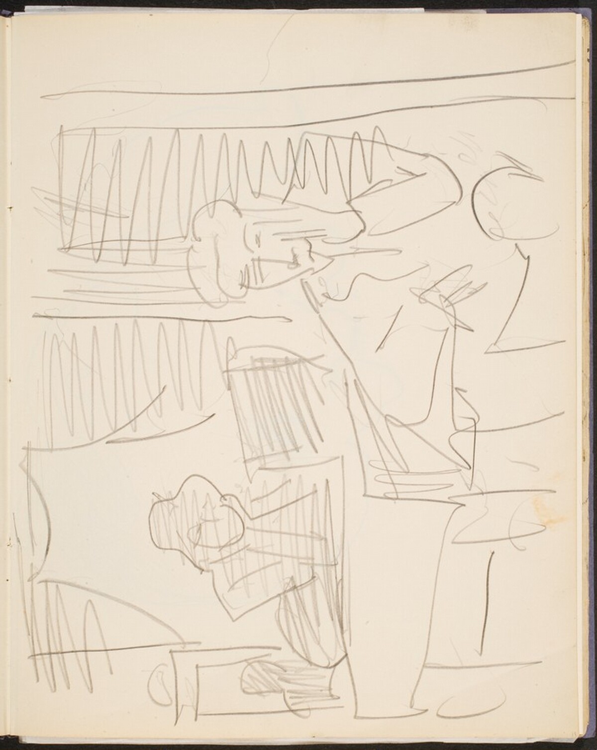 Interieur mit zwei Figuren (Interior with Two Figures) [p. 11] by Max Beckmann