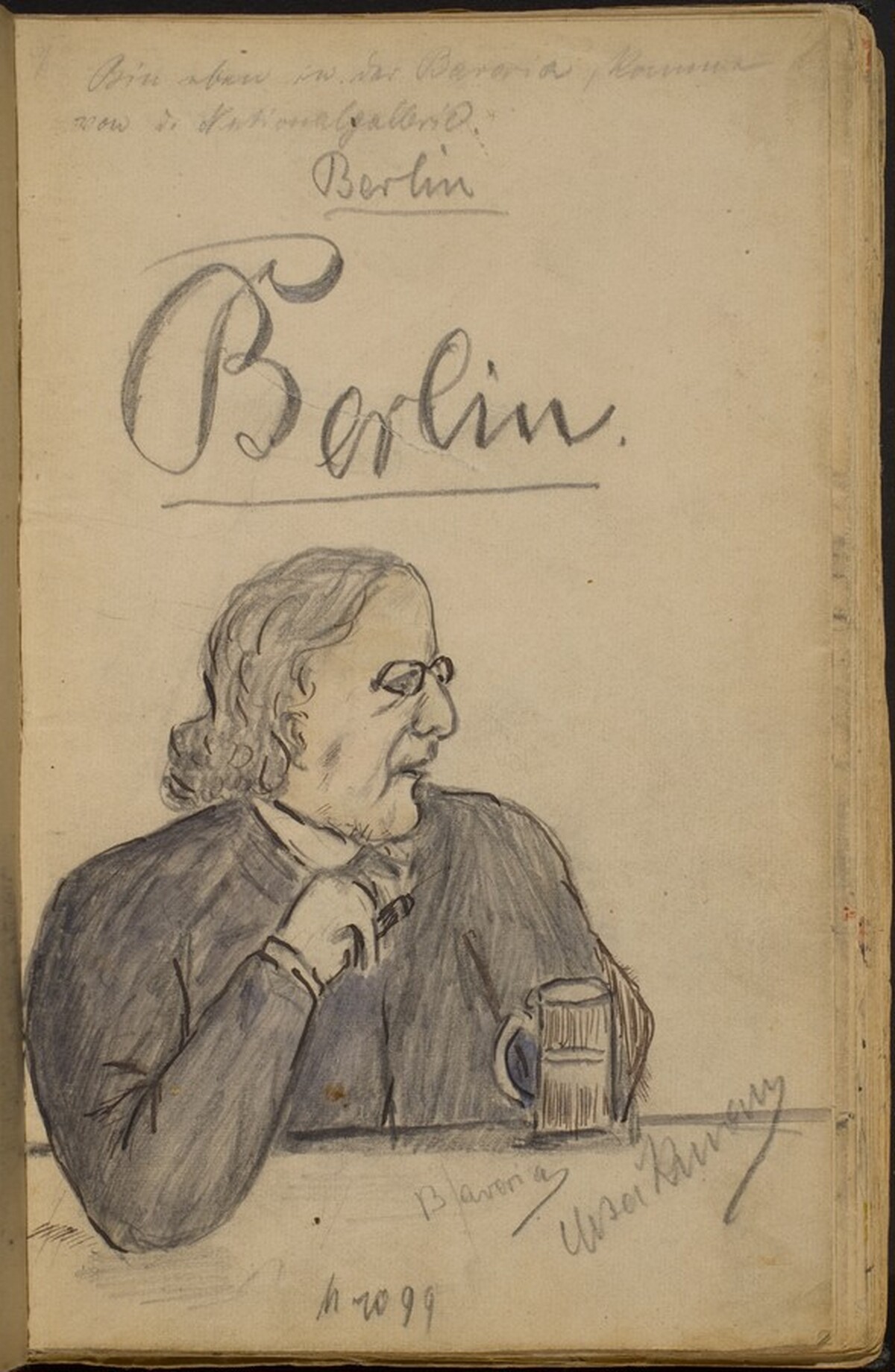 Seated Man with a Drink, Berlin by Max Beckmann