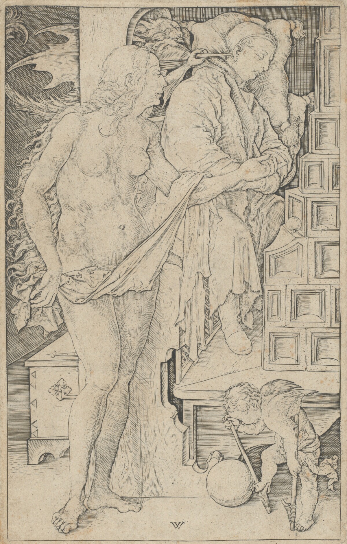 The Dream of the Doctor by Wenzel von Olmutz, after Albrecht Dürer