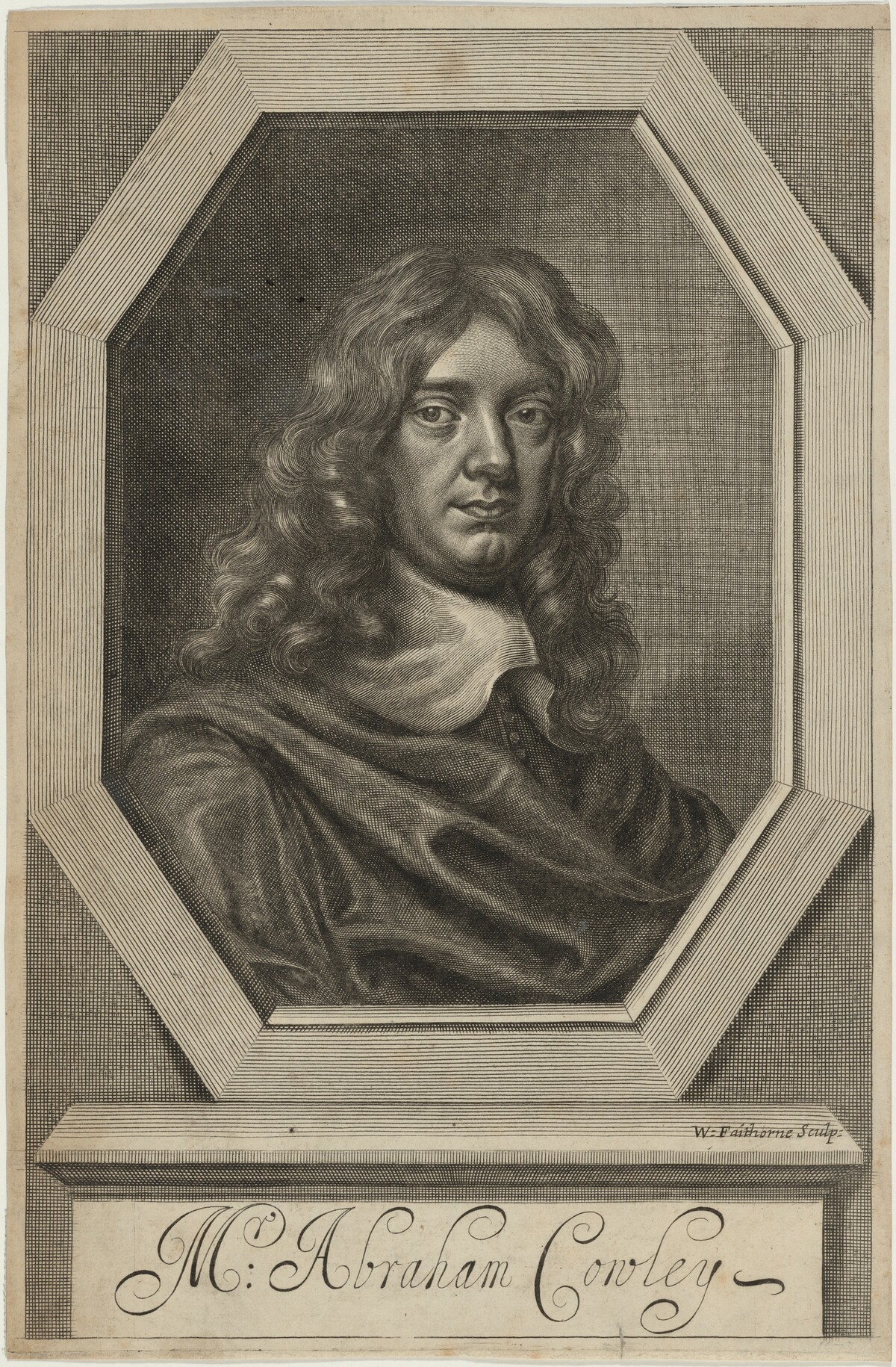 Abraham Cowley by William Faithorne after Mary Beale