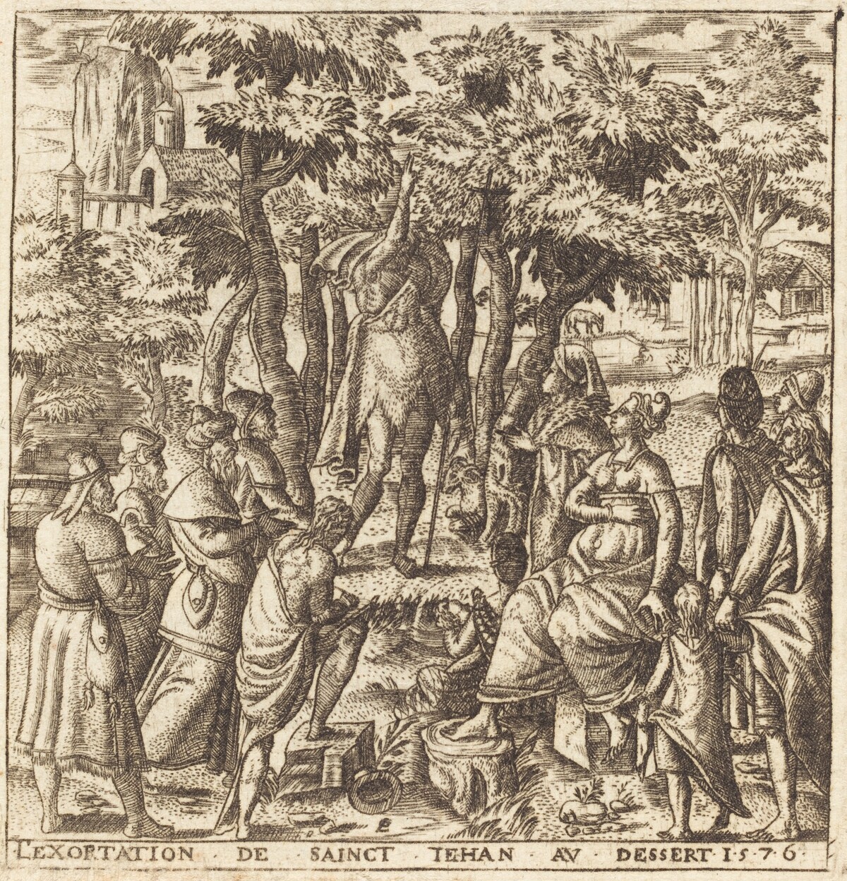 The Preaching of John the Baptist in the Wilderness by Léonard Gaultier