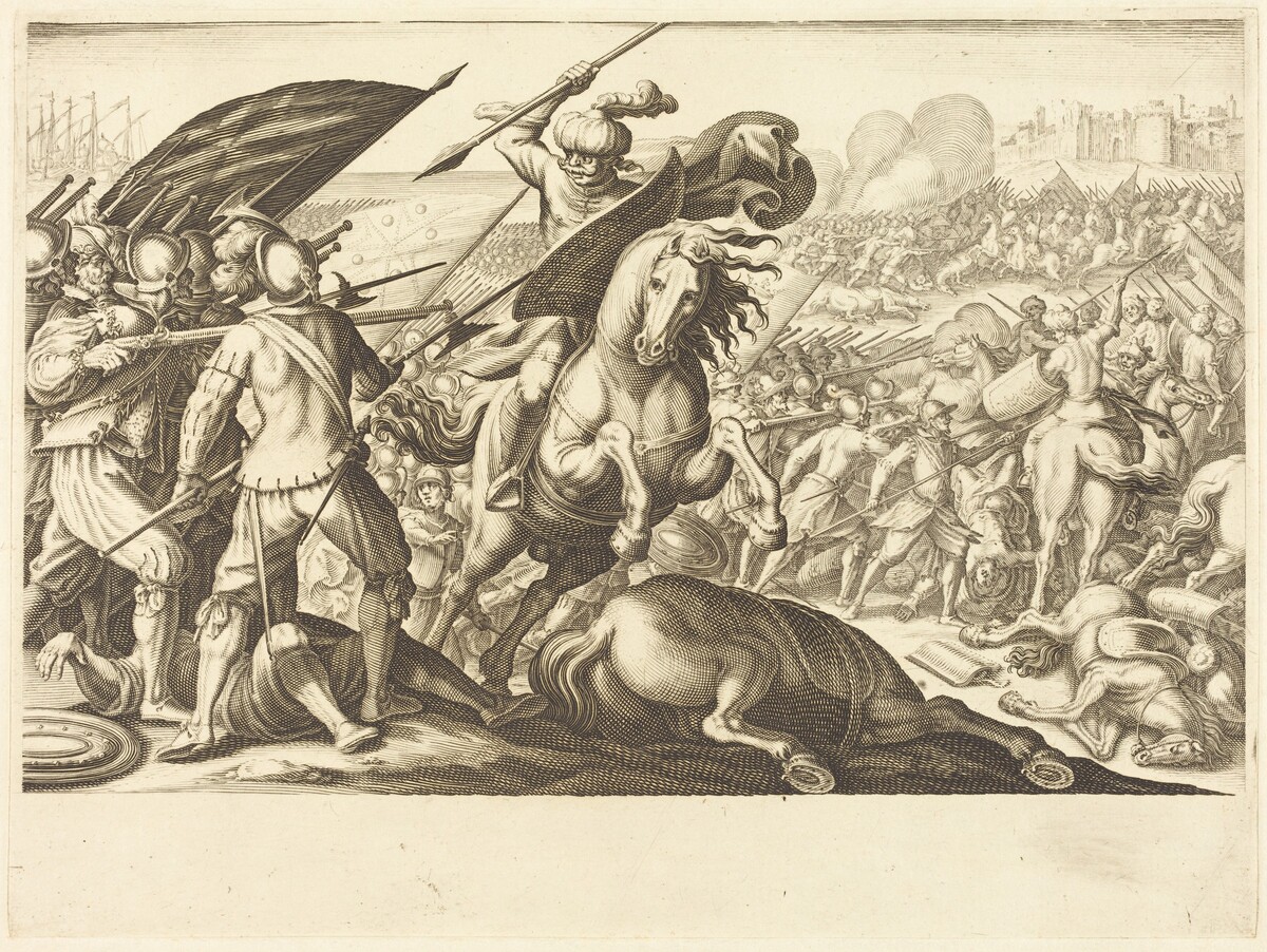 The Defeat of the Turkish Cavalry by Jacques Callot