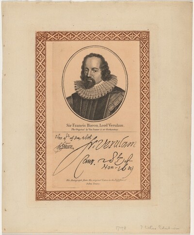 Sir Francis Bacon, Lord Verulam