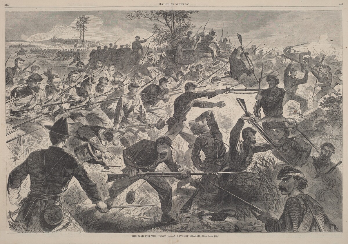 The War for the Union, 1862 - A Bayonet Charge by after Winslow Homer