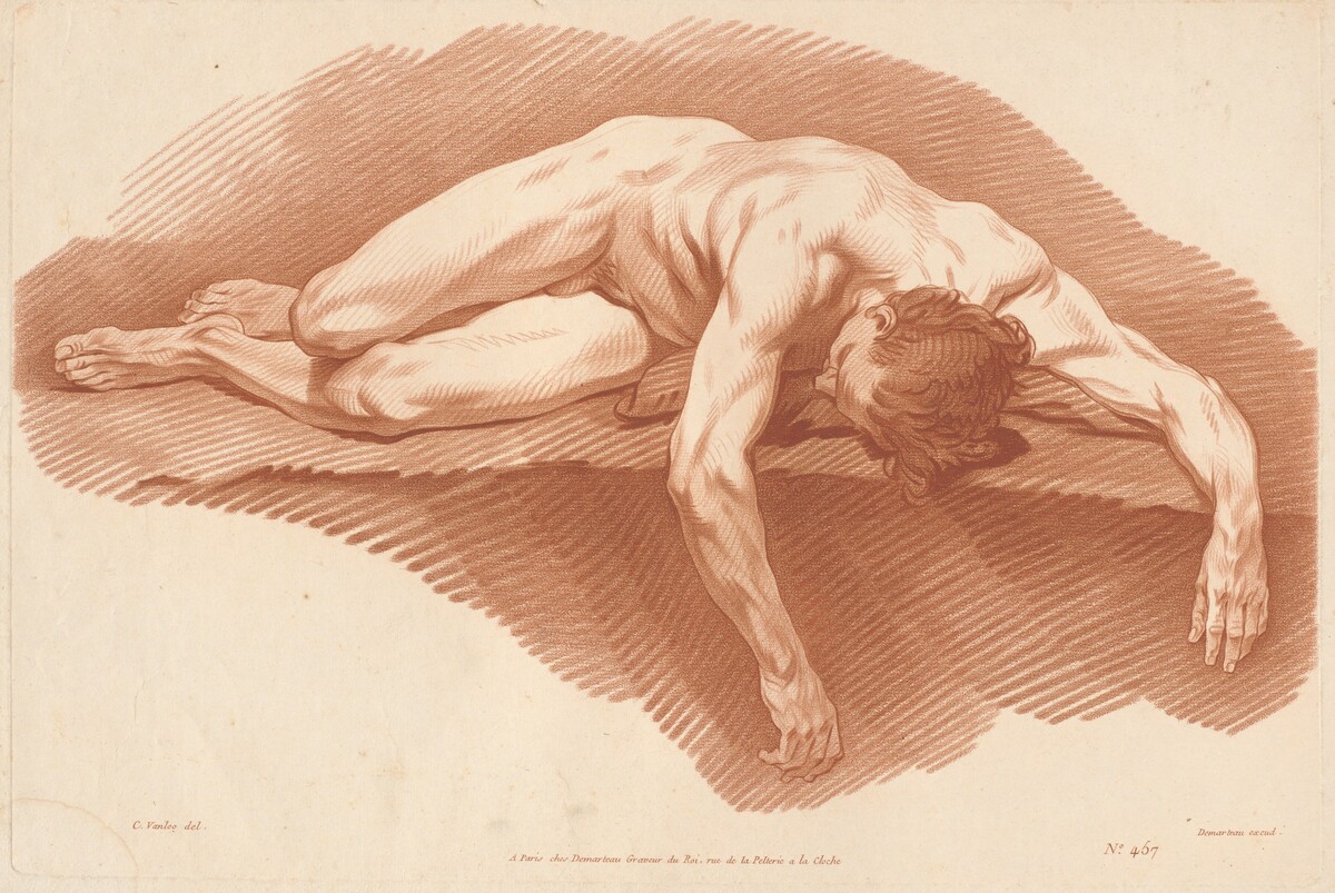 Académie (457) by Gilles Demarteau, the Elder after Carle Van Loo