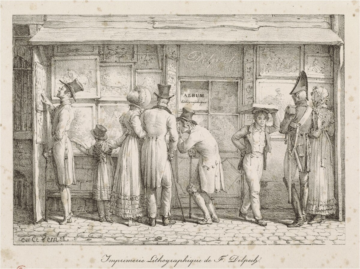 Imprimerie lithographique de F. Delpech (Lithographic Printing House of F. Delpech) by Carle Vernet