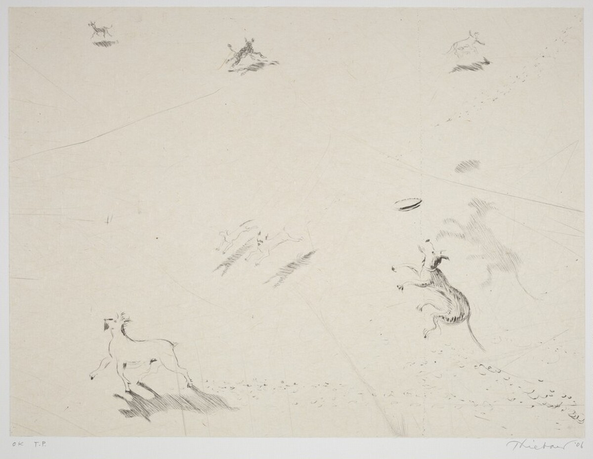 Seven Dogs by Wayne Thiebaud