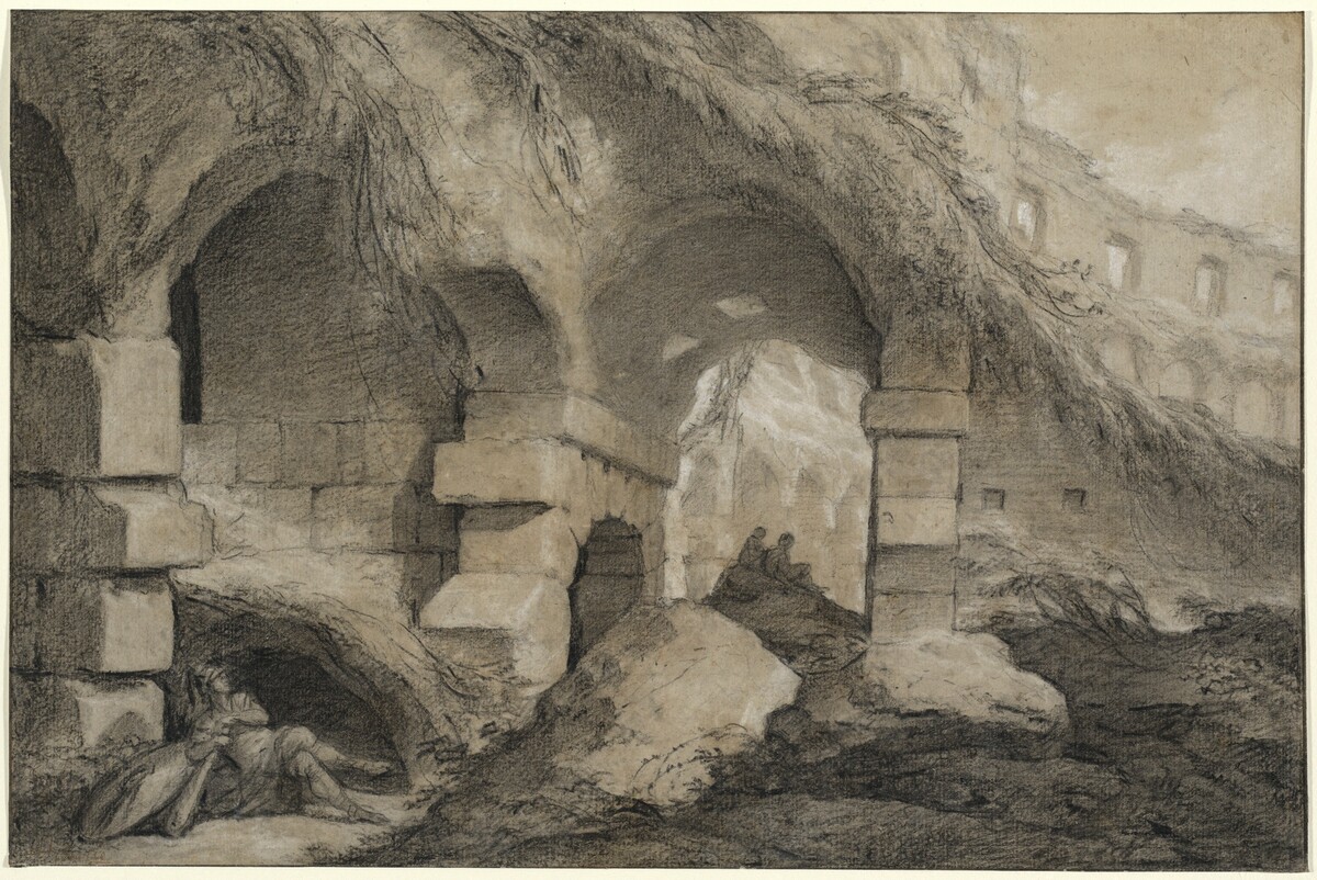 The Interior of the Colosseum by Charles Michel-Ange Challe