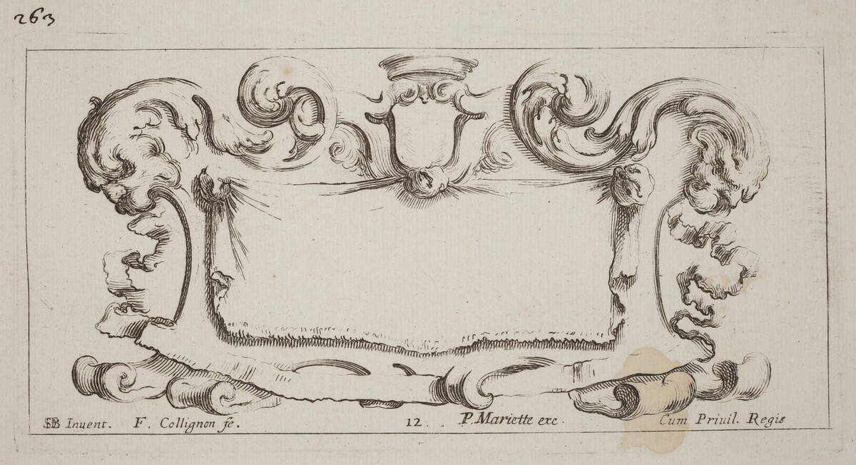 Cartouche by François Collignon after Stefano Della Bella